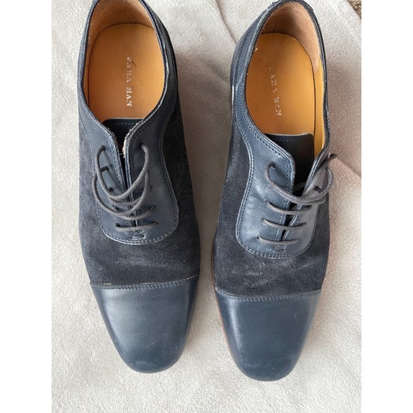 Zara Shoes Zara Man Blue Dress Shoes Poshmark